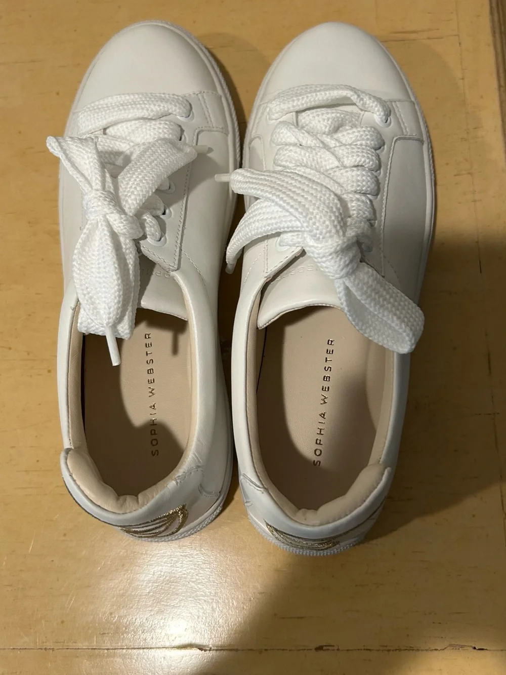 Sophia Webster Bibi butterfly leather sneaker in size 37